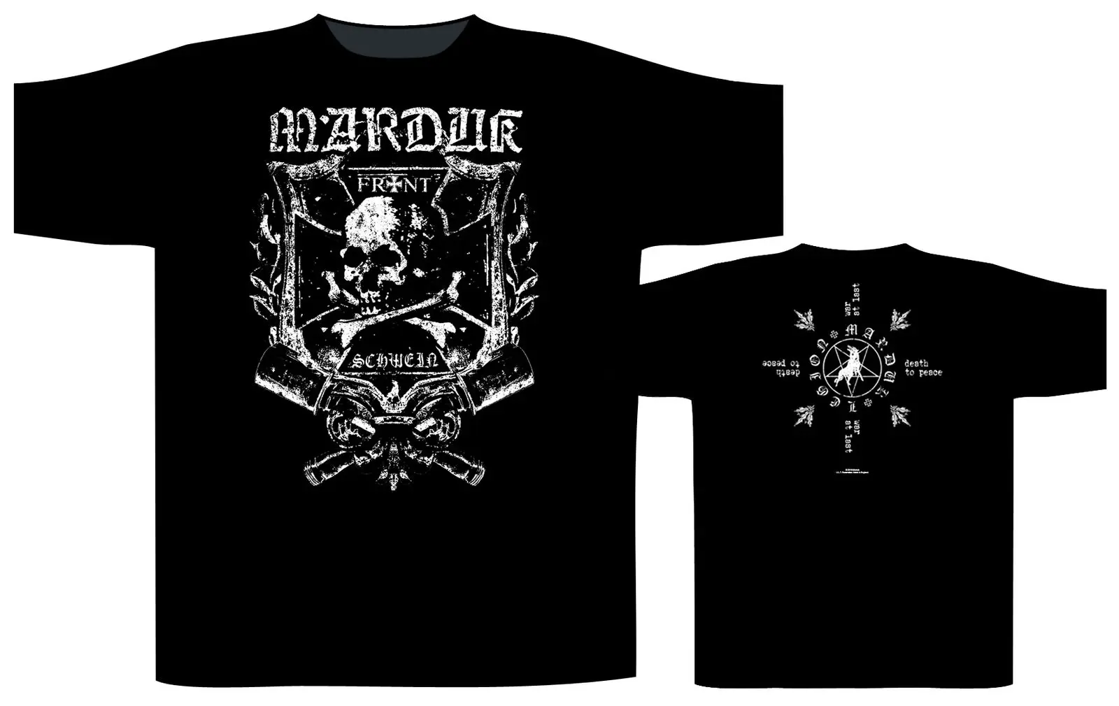 

MARDUK 'Frontschwein Shield' T-SHIRT - Nuevo y Oficial Men Short Sleeves T Shirt Top Tee Basic Tops 100% Cotton