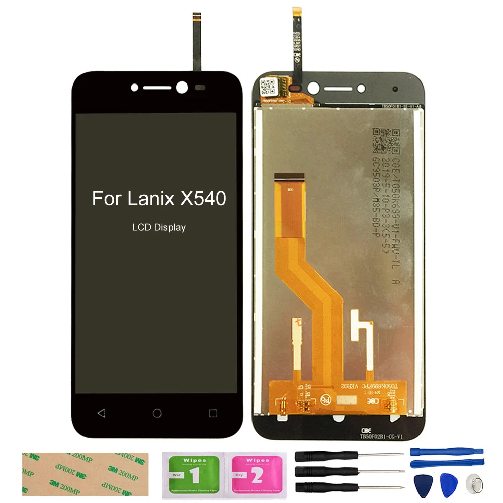 

ЖК-экран s для Lanix X540, ЖК-дисплей, цифровой преобразователь экрана в сборе, сенсорная панель, наборы для ремонта телефонов