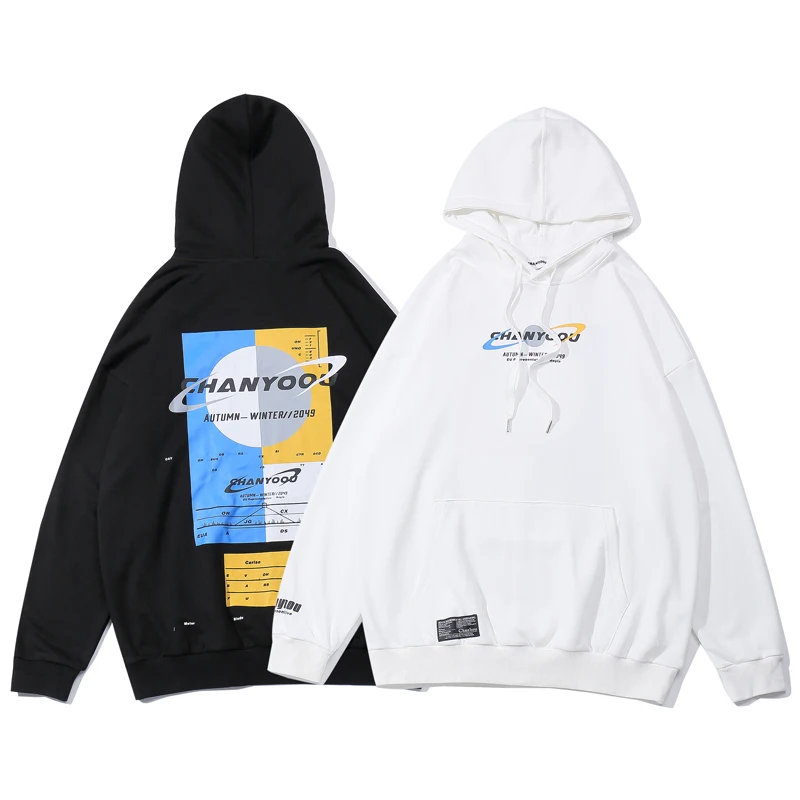 Men Hoodies Funny Formula Print Hip Hop Harajuku Japanese Streetwear Vintage Pullover Sweatshirts Hooded Leisure Man's | Мужская