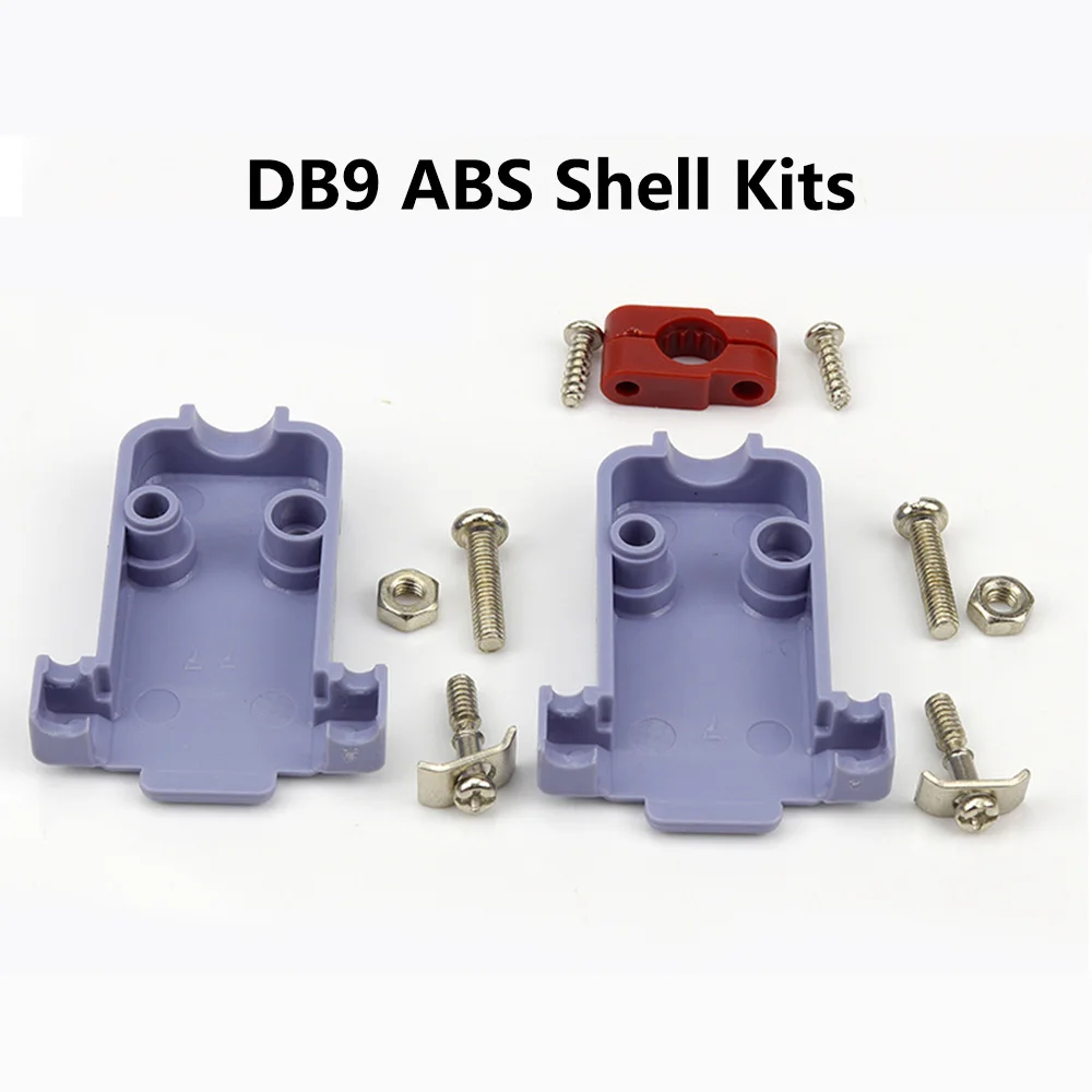 DB9 штепсельная вилка ABS Shell Kit с позолоченными иглами RS232 9-контактный
