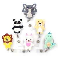 Style Forest Cute Animal Panda Bear Retractable Card Holder Badge Reel Nurse Exhibition Enfermera Girl Name Card Chest Boy