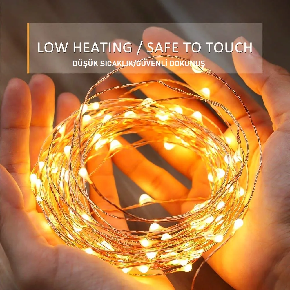 

Волшебный светодиодный светильник на батарейках, 5-10 метров, светодиодный светильник, декоративное водонепроницаемое настенное украшение