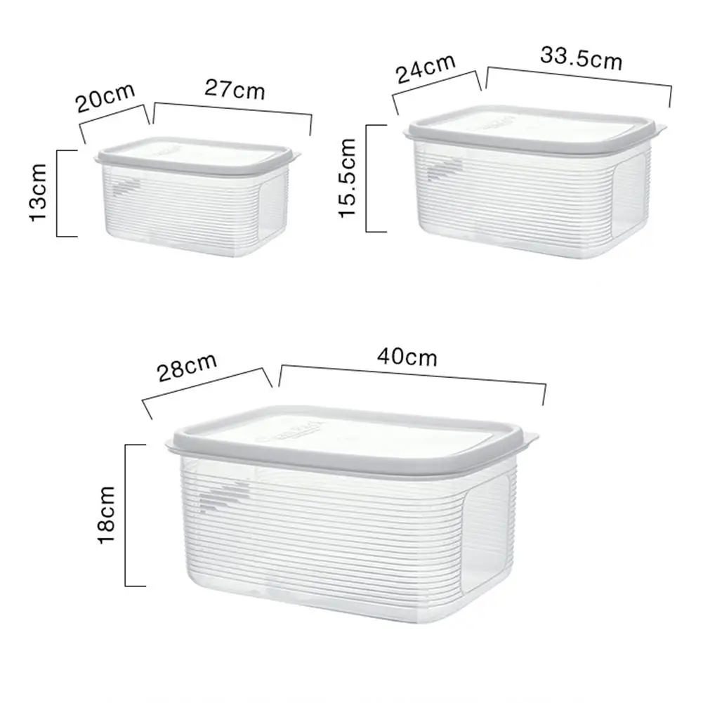 Большой Ёмкость органайзер для холодильника Пластик ящик хранения фруктов и