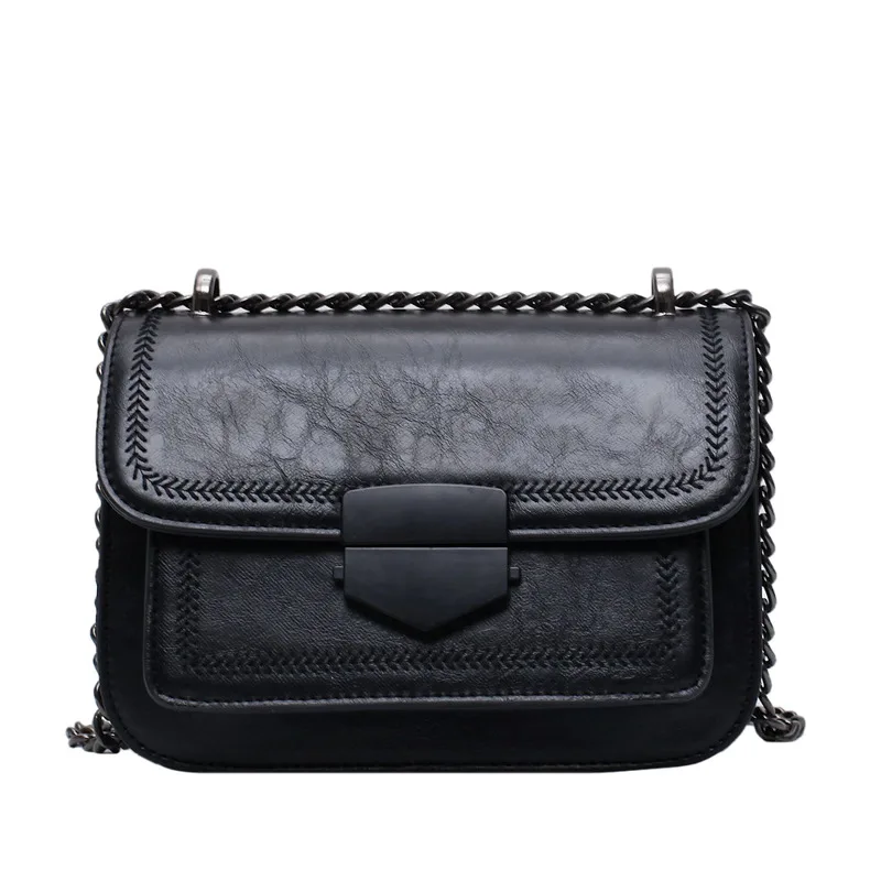 

PU Women's Women's Bag 2021 Designer Handbags New Fashion One-shoulder Messenger Chain Bag Casual One-shoulder Small Square Bag