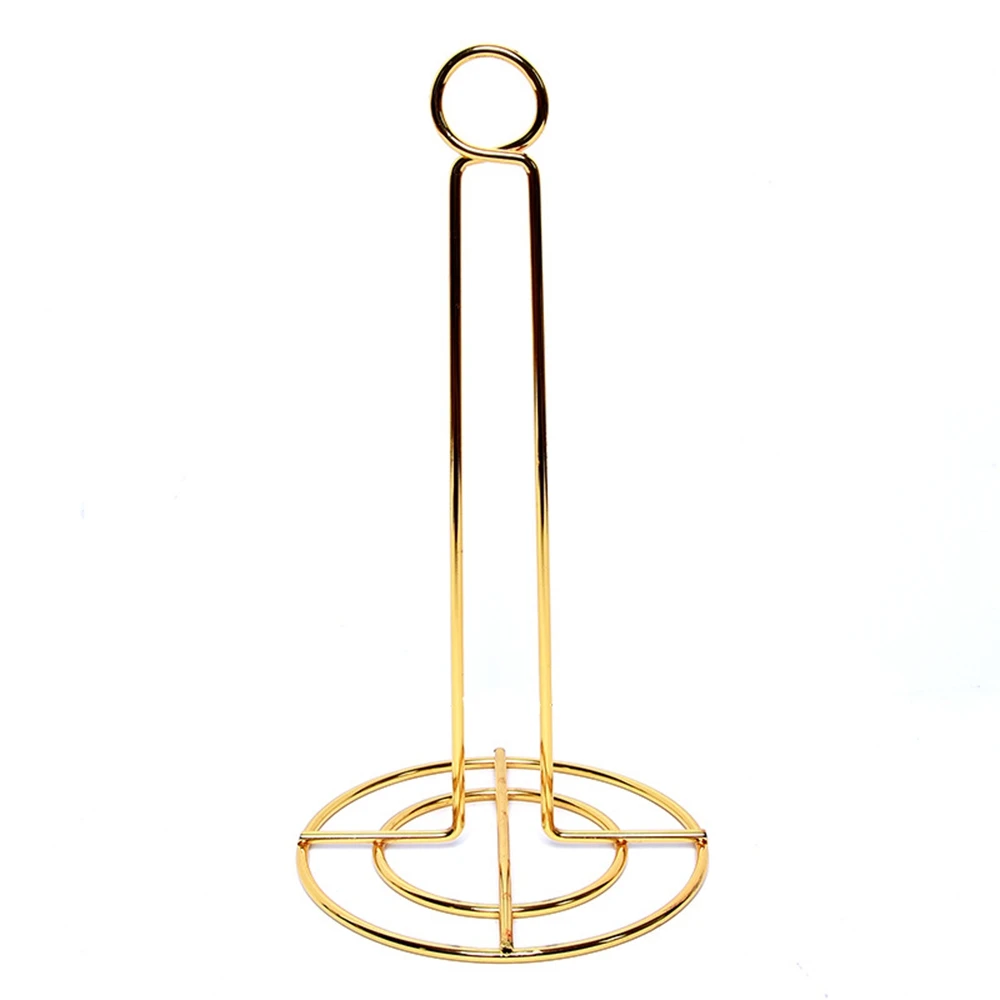 Gold European Luxury Stainless Steel Vertical Paper Towel Holder Toilet Paper Holder Stand Bathroom Tissue Rack Kitchen Towel Hook - Цвет: Gold