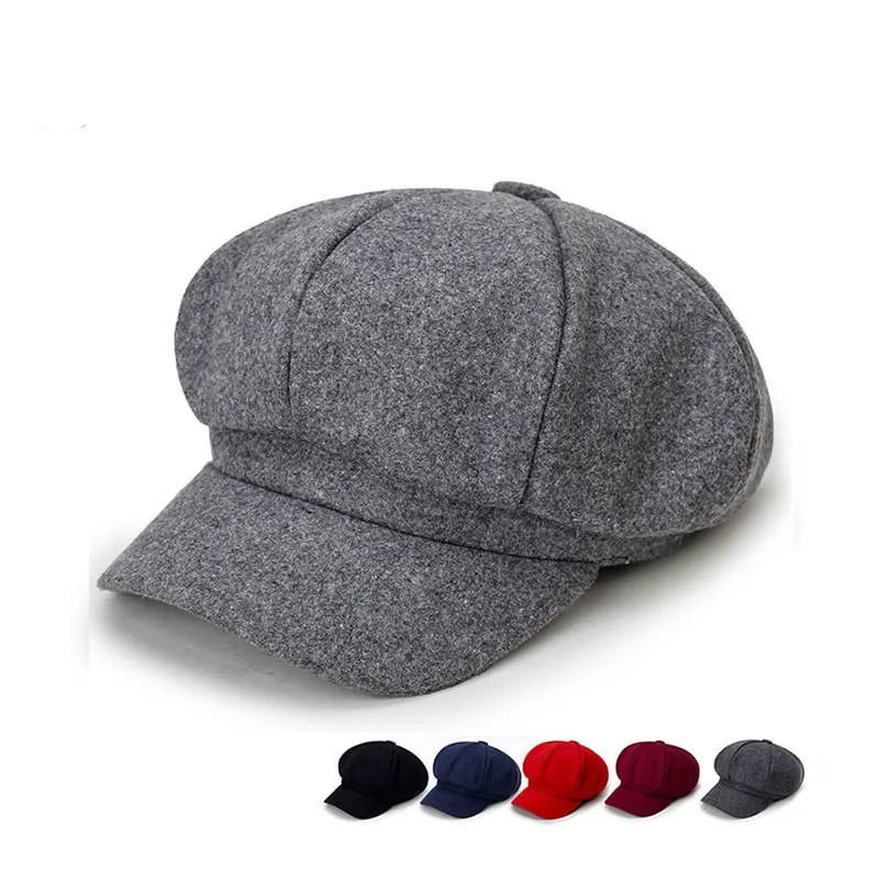 

Winter Fashion Accessories Baker Boy Hat Warm Street Wear Newsboy Cap Vintage Woolen Winter Hat Unisex All-match Baker Boy Hat