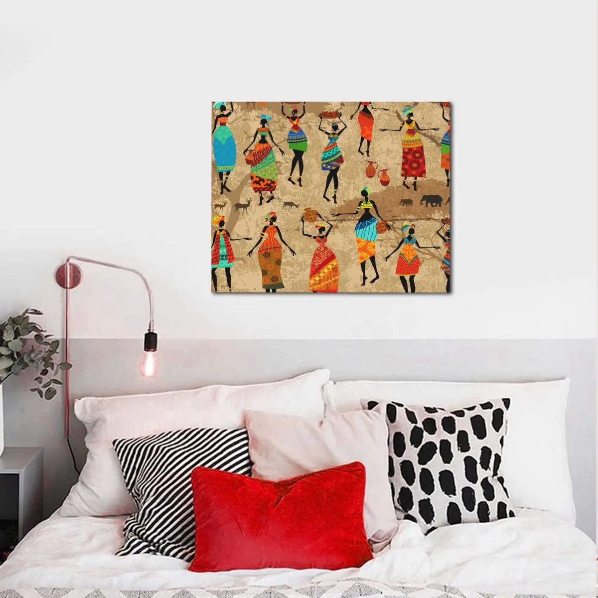 

African Women Vintage Background Poster Unique Canvas Art Painting Home Decor Wall Art Print Living Room Decoration