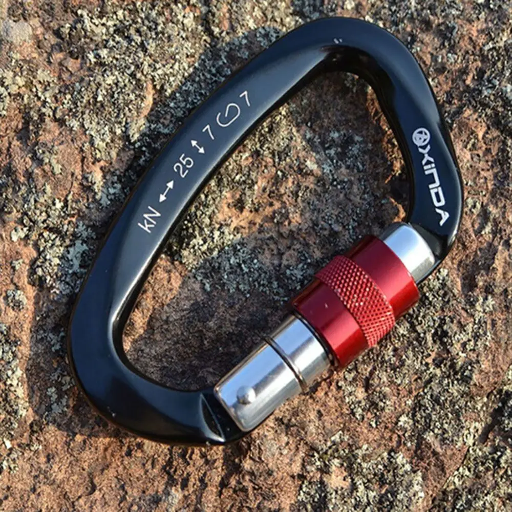 

1 Pes Aluminum Mountaineering Clip Buckle Safety D-ring Lock Carabiner Keychain Outdoor Camping Hiking Climbing Accessories
