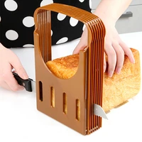 toast bread slicer plastic foldable loaf cutter rack cutting guide practical bread cutter loaf slicing tool kitchen accessories