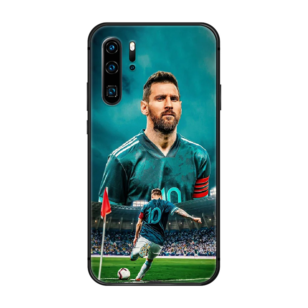 

Football stars Messi soccer Phone Case Cover Hull For Huawei P8 P9 P10 P20 P30 P40 Lite Pro Plus smart Z 2019 black bumper soft