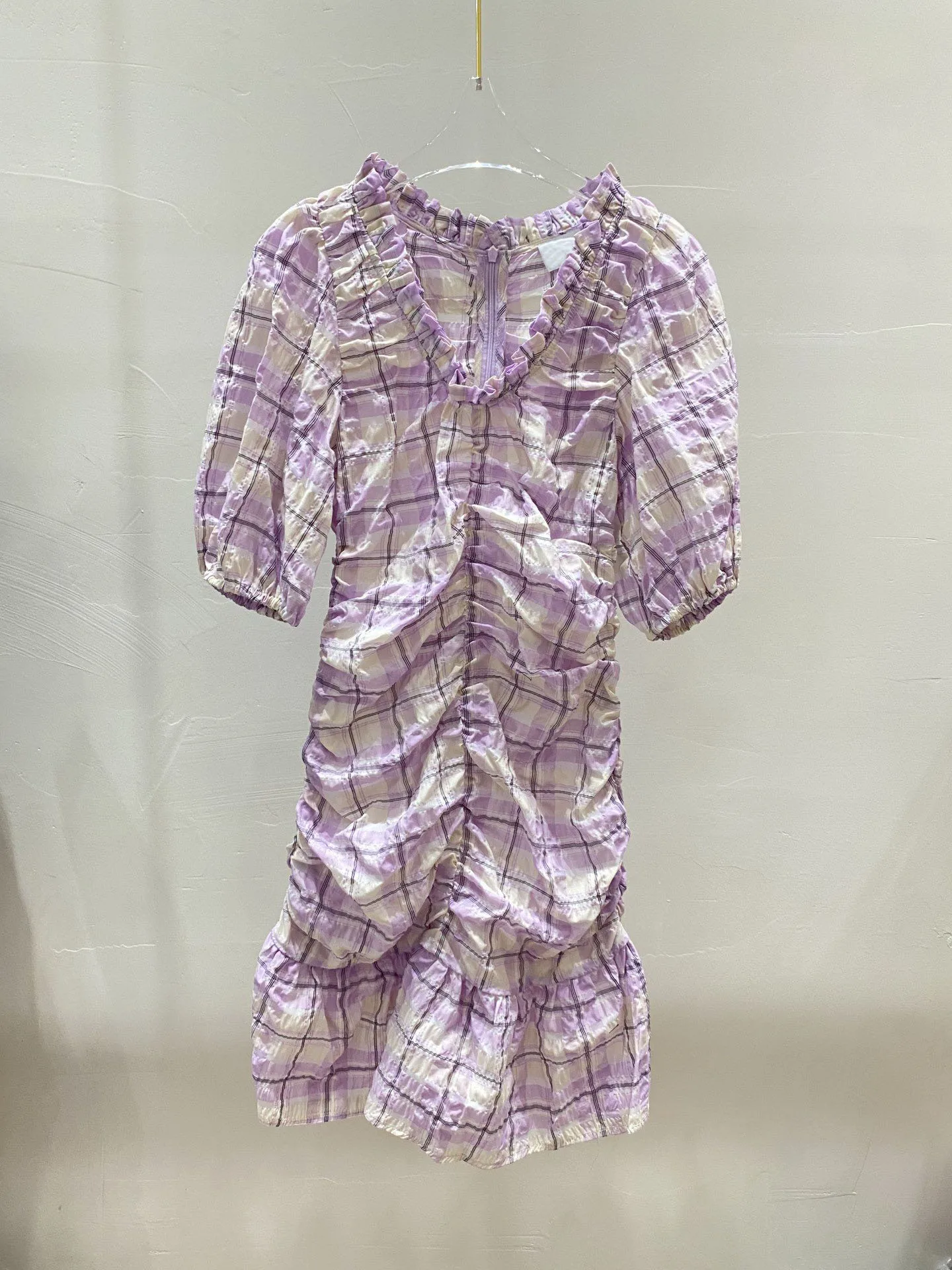 

2021 Summer dress to restore ancient ways to receive the waist a fold dress is female elegant dress