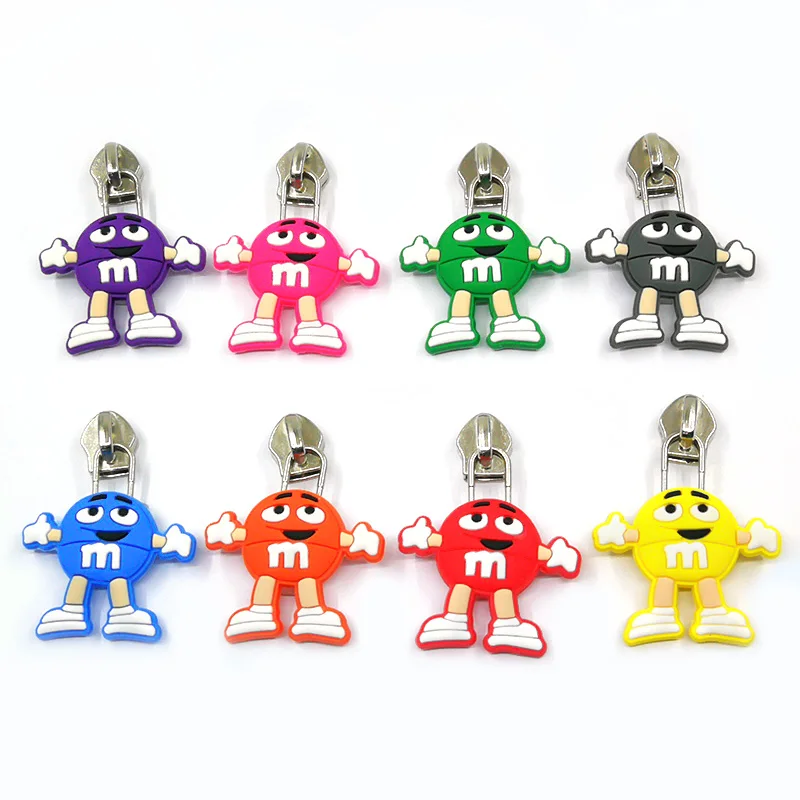 

1PCS PVC New Design Zipper Slider Cute Cartoon Figure Zip Holder Waterproof End Lock Zips Clothing Accessories For Sewing Kits