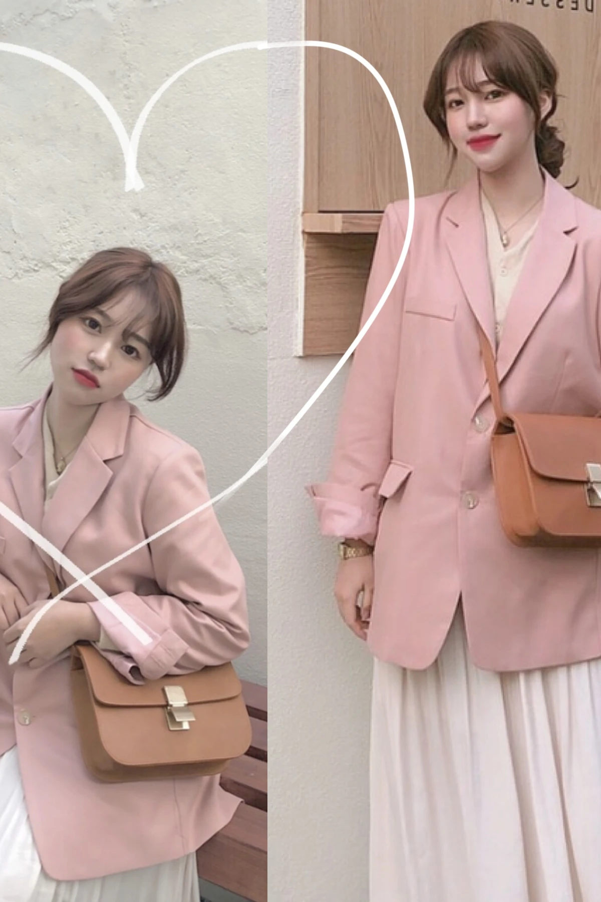 

women blazer feminino 2020 spring summer coat vintage korean fashion sweet pink casual loose thin long blazers and jackets