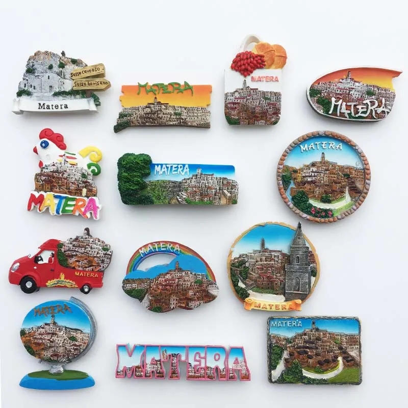 

Италия магнит на холодильник Ghost City Matela сувенир для туризма итальянские 3d резиновые магнитные наклейки на холодильник идеи для домашнего де...
