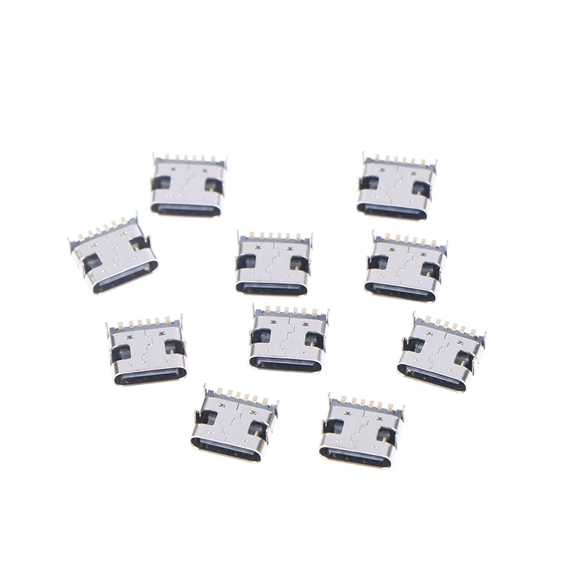 

10 шт., 6-контактный разъем USB Type-C, USB