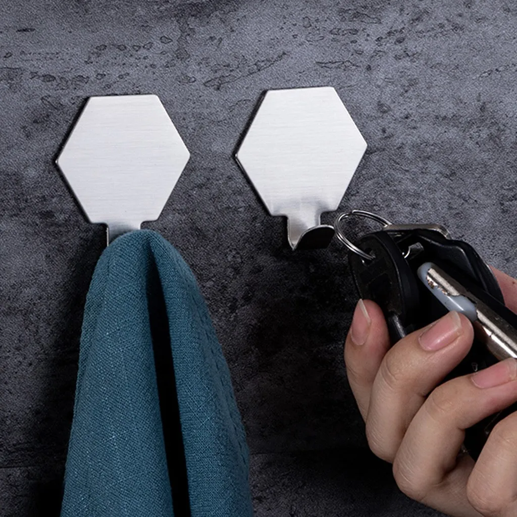 Крючки для полотенец из нержавеющей стали самоклеящиеся настенные крючки ванной