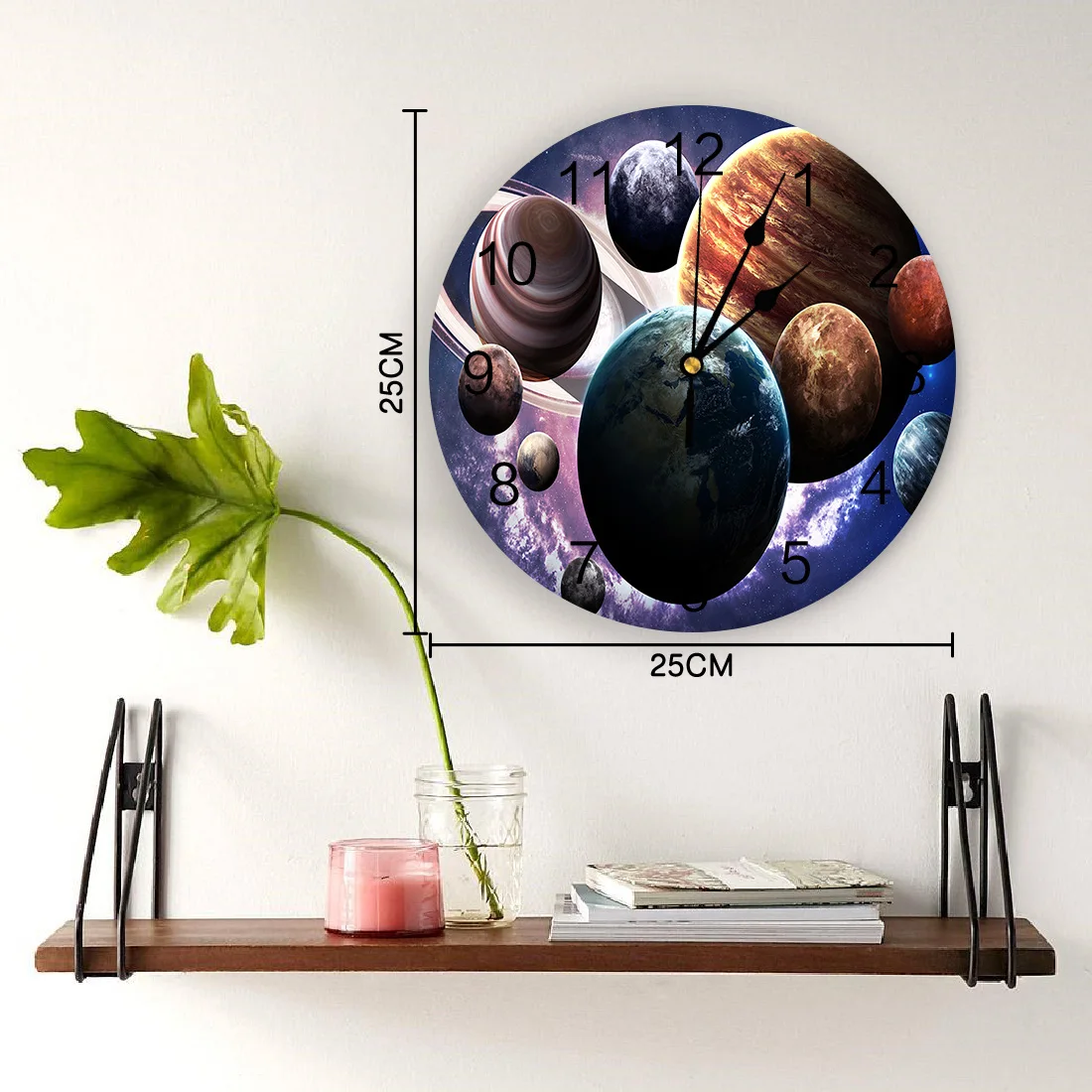 Настенные 3d-часы с изображением планеты краткие украшения для гостиной и кухни в