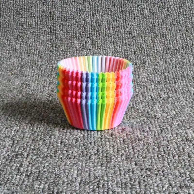 100 шт. бумажные стаканчики для маффинов капкейков подложка кексов