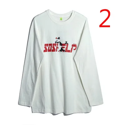 

Autumn retro hip hop cartoon long-sleeved T-shirt trend loose