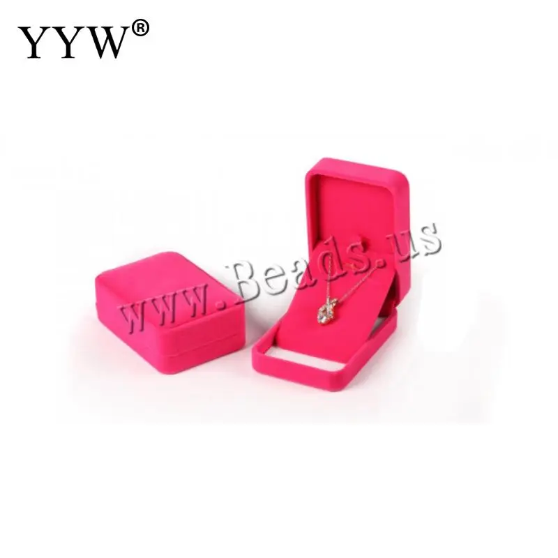 

12color Wholesale Luxury Velvet Jewelry Box For Necklace Display Square Packaging Rangement Bijoux Gift Boxes For Jewellery