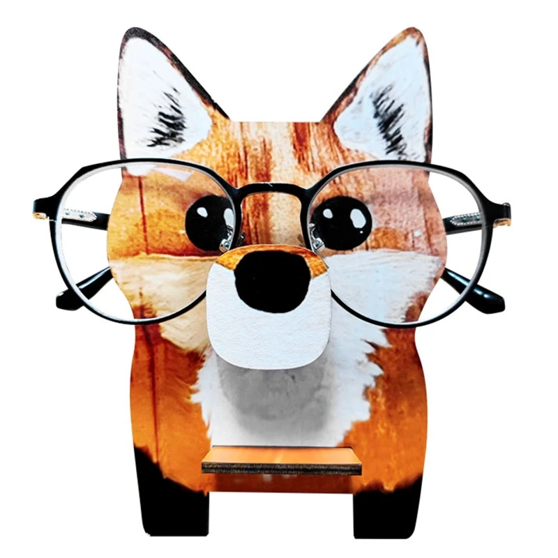 

Деревянная витрина «Лиса» с животными, подставка для ювелирных изделий, держатель для часов, стеллаж для хранения для дома, спальни, офиса, у...