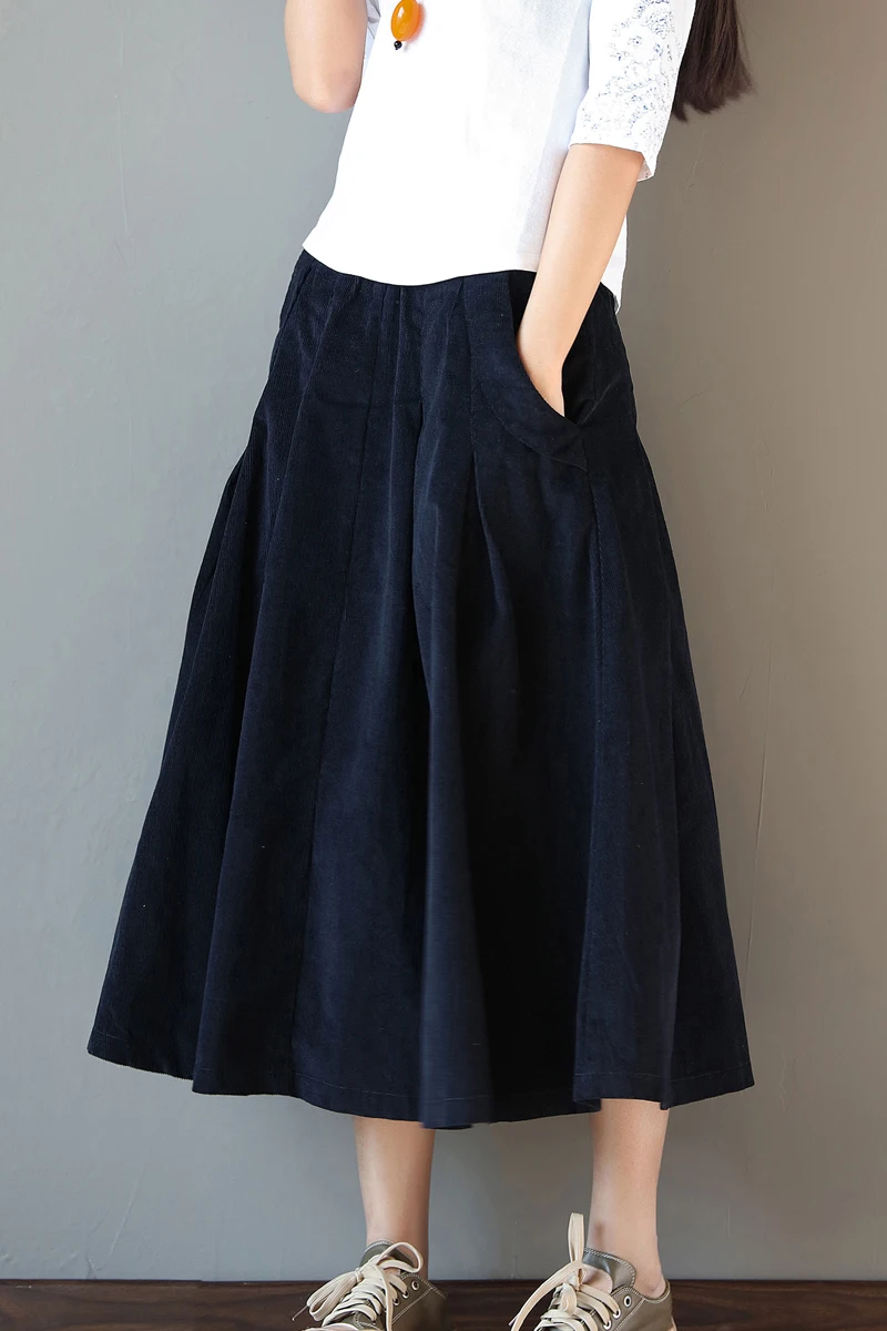 Женская Вельветовая юбка пачка повседневная с завышенной талией в литературном