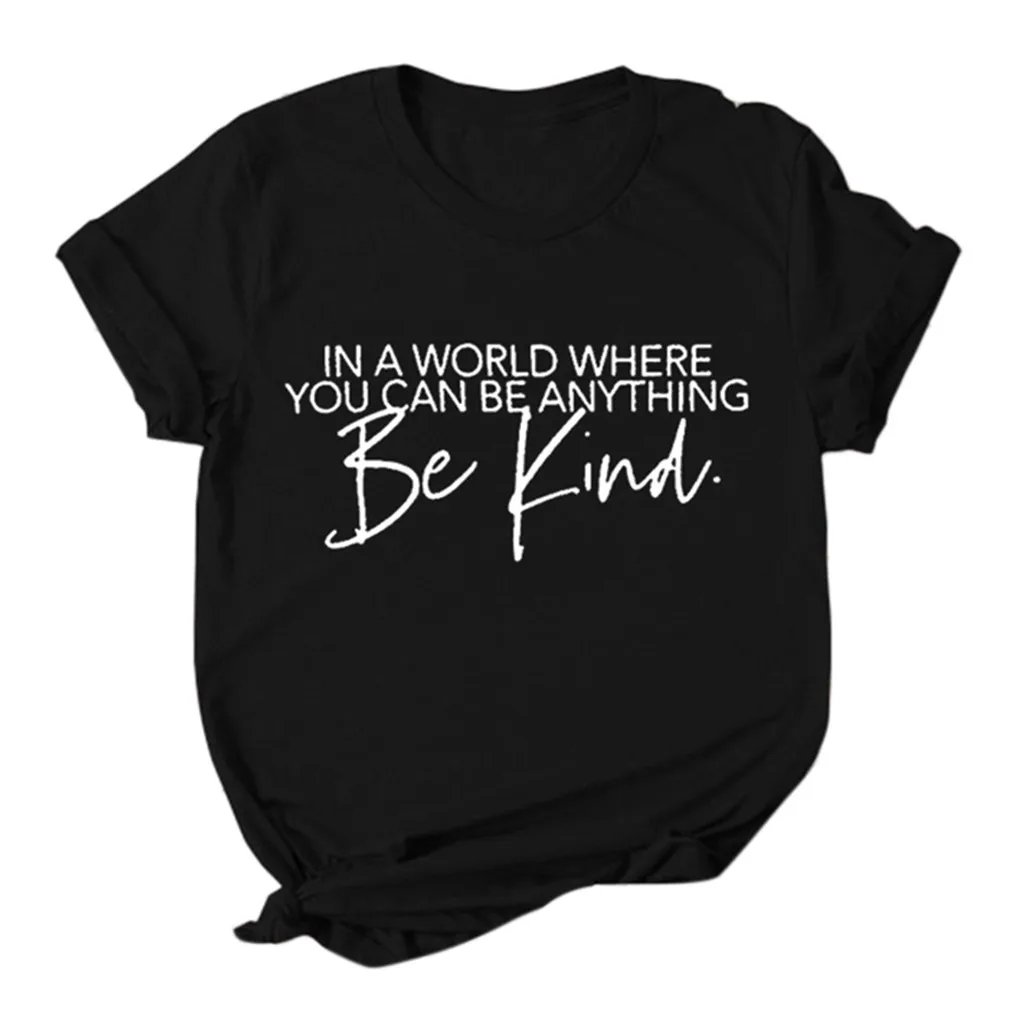 

Женская футболка с коротким рукавом, круглым вырезом и надписью