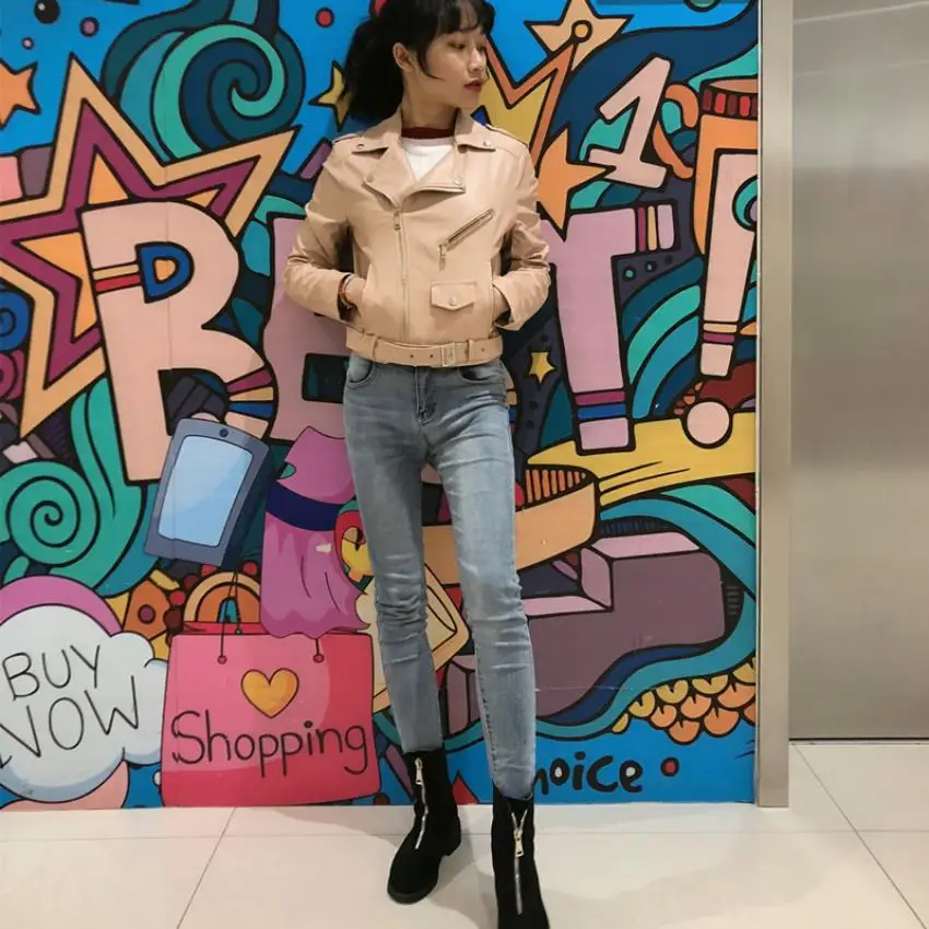 Куртка женская из искусственной кожи в английском стиле ретро wq1725 | Женская