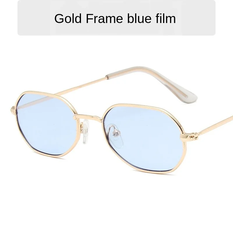 

HUHAITANGNew Polygon Sunglasses Irregular Small Frame Colorful Ocean Sunglasses Men's