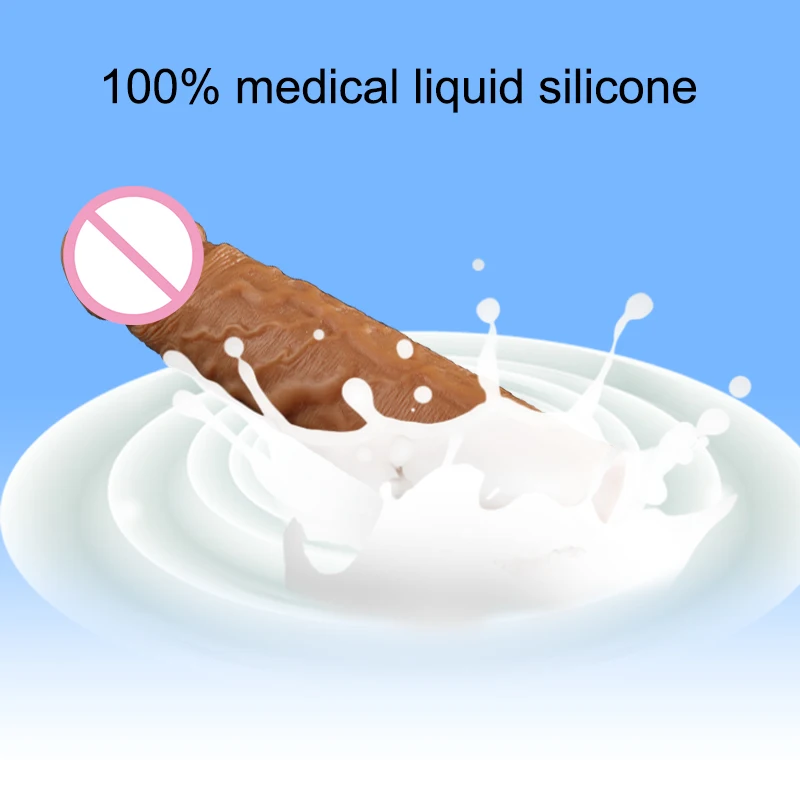 Медицинский жидкий силиконовый многоразовый фаллоимитатор усилитель пенис
