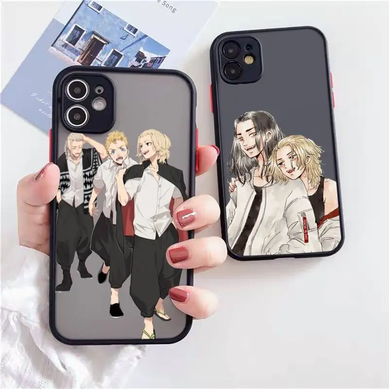 

Anime Tokyo Revengers Phone Case For iPhone 12 11 Mini Pro XR XS Max 7 8 Plus X Matte transparent Back Cover