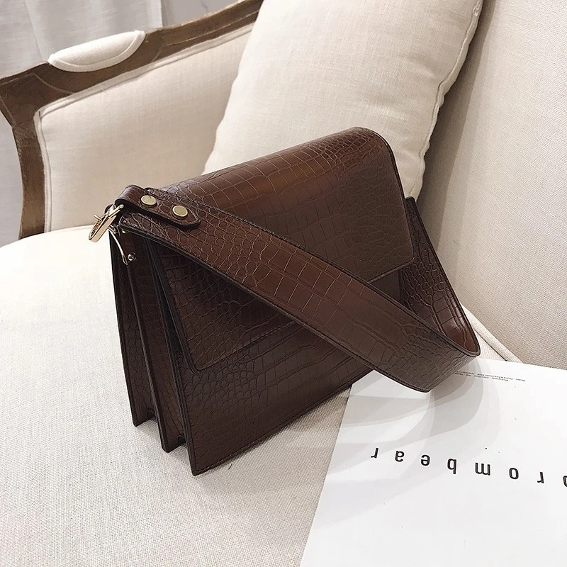 Bolsos Mujer винтажная сумка через плечо из кожи аллигатора для женщин роскошные сумки женские сумки дизайнерские женские сумки через плечо с цепочкой