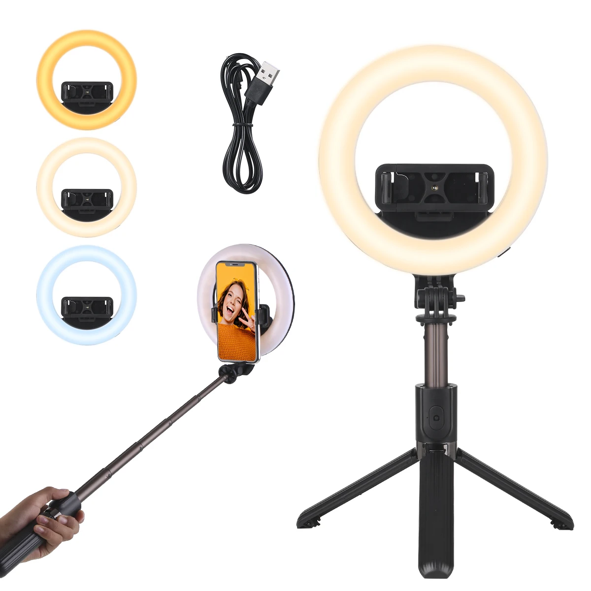 Светодиодная кольцевая лампа с дистанционным управлением студисветильник