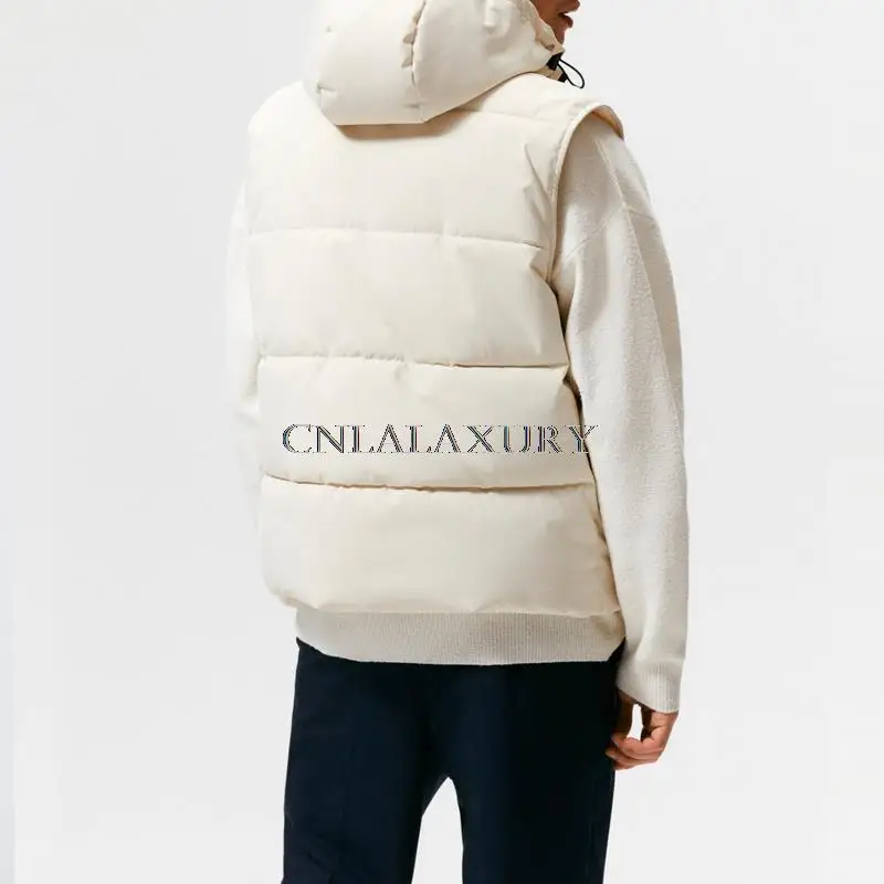 Мужской жилет CNlalaxury куртка зимняя теплая мужская без рукавов модная