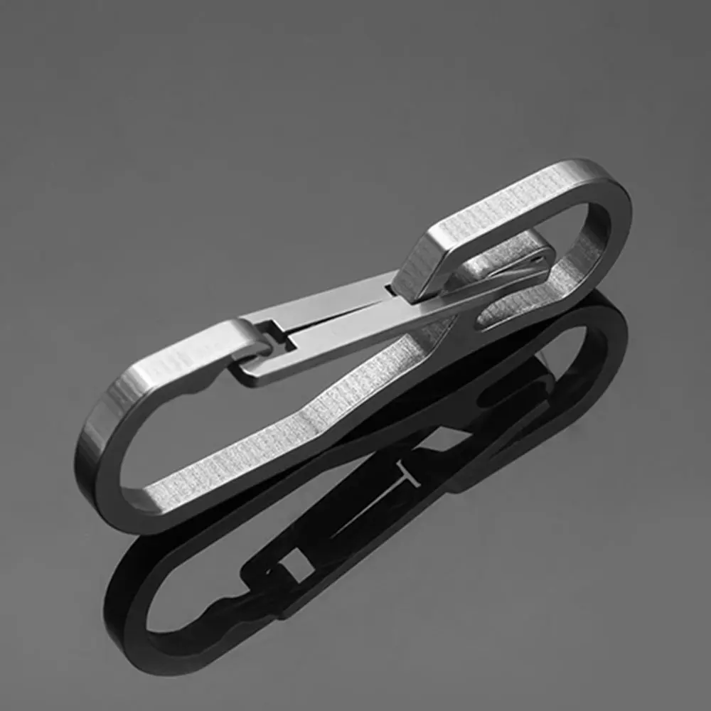 

1PC Titanium Alloy Carabiner Key Chain Clip Outdoor Camping Keyring Snap Hook Buckle Travel Kit Climbing Accessories