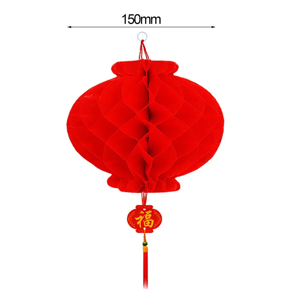

Big Red Honeycomb Hanging Lantern Thickened Wedding Party Birthday Decoration Spring Festival Christmas Ornament For Home Shop