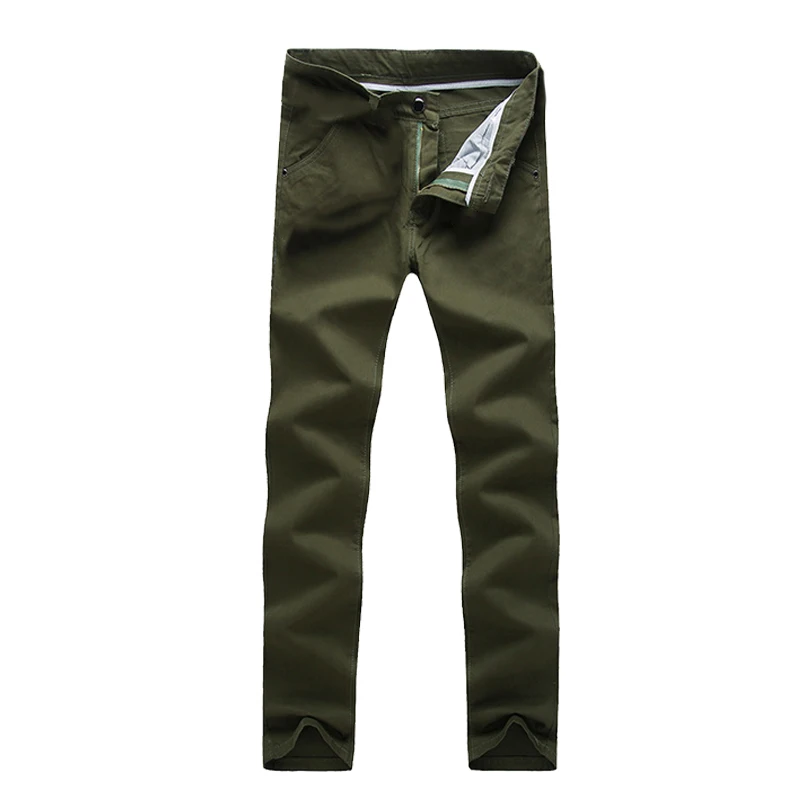 Новые модные мужские тонкие прямые повседневные брюки из хлопка и льна Сезон