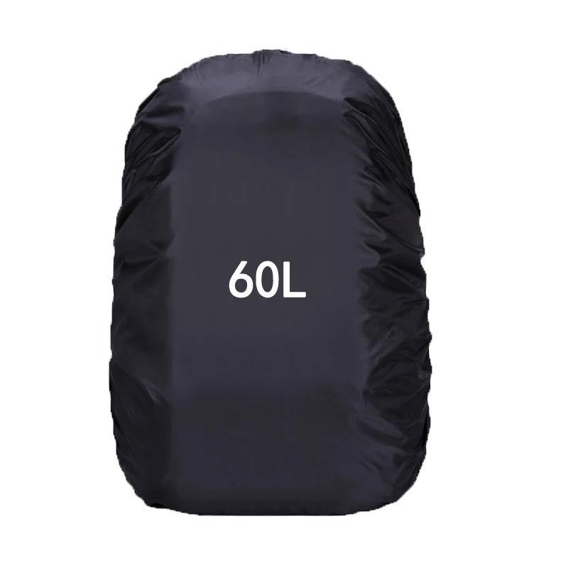 45L 60L 70L 80L дождевик водонепроницаемый чехол для рюкзака Открытый походный Кемпинг Альпинизм велосипедный лыжный непромокаемый рюкзак защитный чехол - Цвет: Black 60L