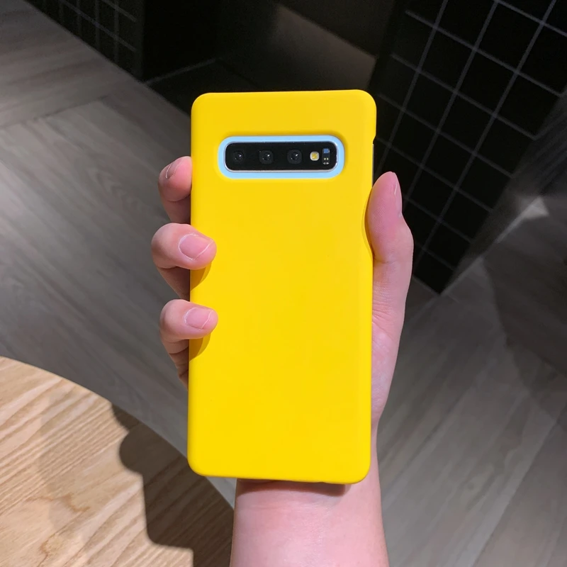 Однотонный Матовый Жесткий пластиковый Чехол из поликарбоната для Samsung Galaxy S8 S9 S10