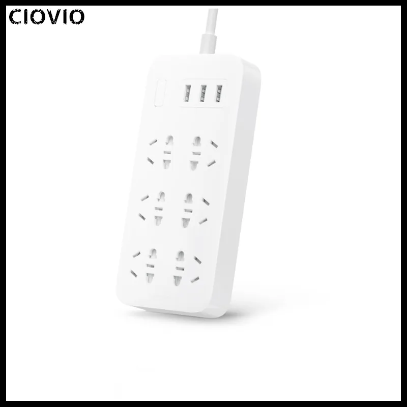 CIOVIO Мощность полосы 2.1A быстрой зарядки с 3 портами (стандарт пролонгации гнезда