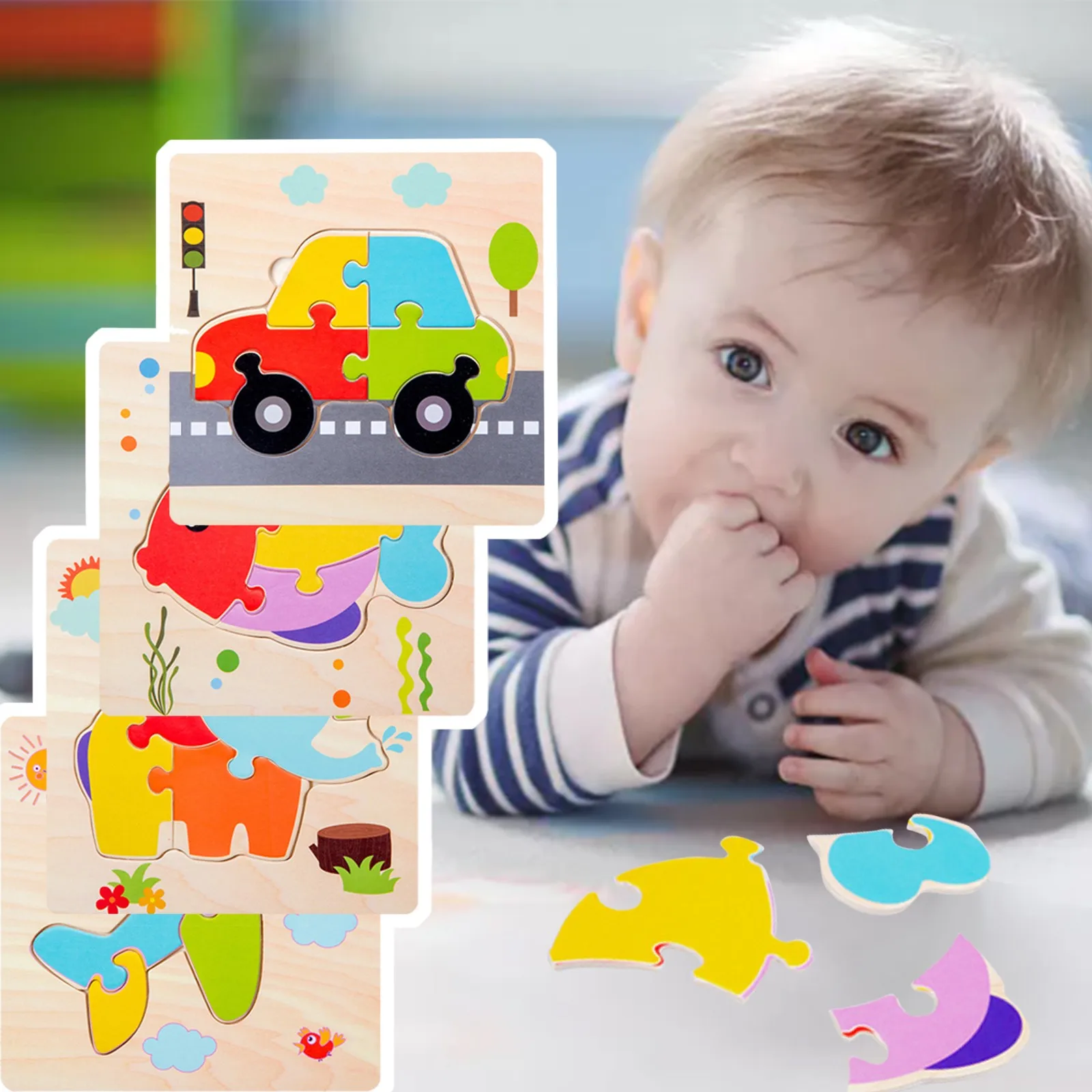 

Children's Baby Early Education Puzzle Paper Toys Hands-on Ability Imposition игрушки для детей kids toys hot sale 2021 new