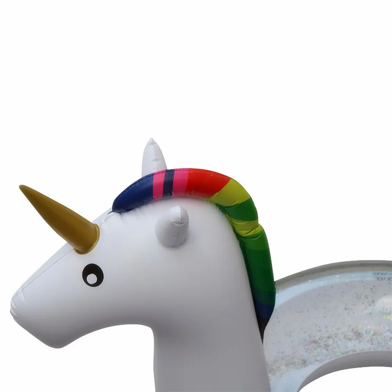 90*120/175*120cm Giant Sparkly Unicorn Inflatable Pool Float Colorful Glitter Swimming Ring For Adult Children Water Party Toy | Спорт и