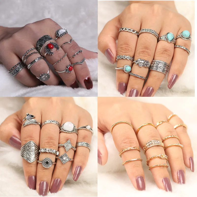 Винтажное старинное серебряное кольцо с лунным сердцем набор короны опал камень