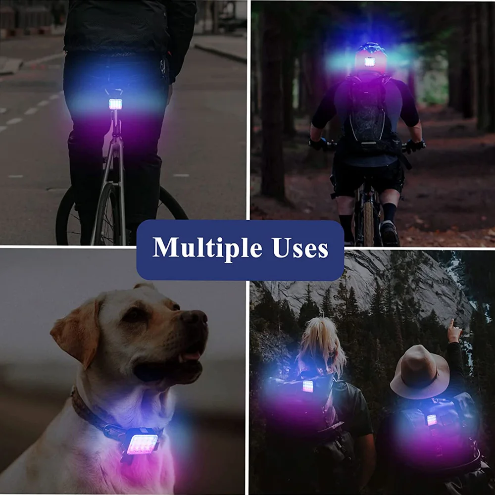 Светодиодный задний фонарь для велосипеда с зарядкой через USB 7 режимов освещения