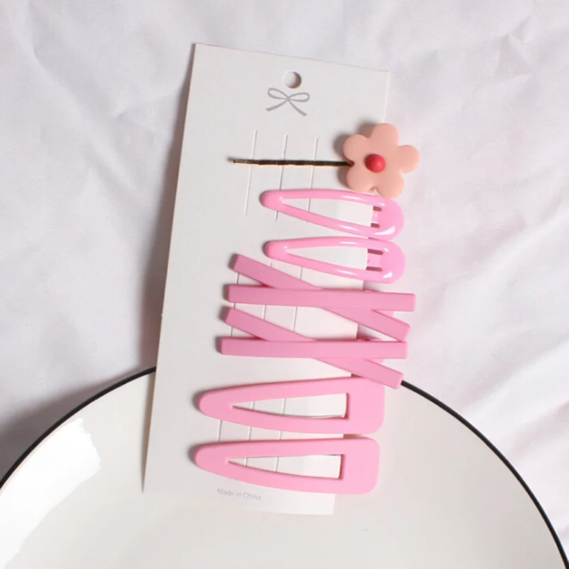 7 шт. для девочек заколки волос детей Детские аксессуары клип шпильки однотонные