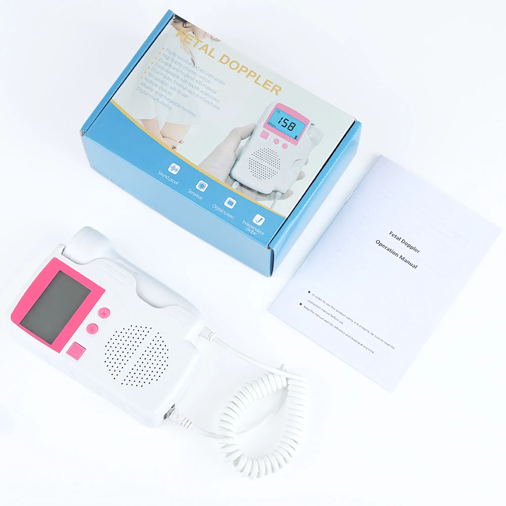 

Upgraded Fetal Doppler Ultrasound 3.0MHz Heart rate Monitor Home Pregnancy Baby Fetal Sound Heart Rate Detector No Radiation