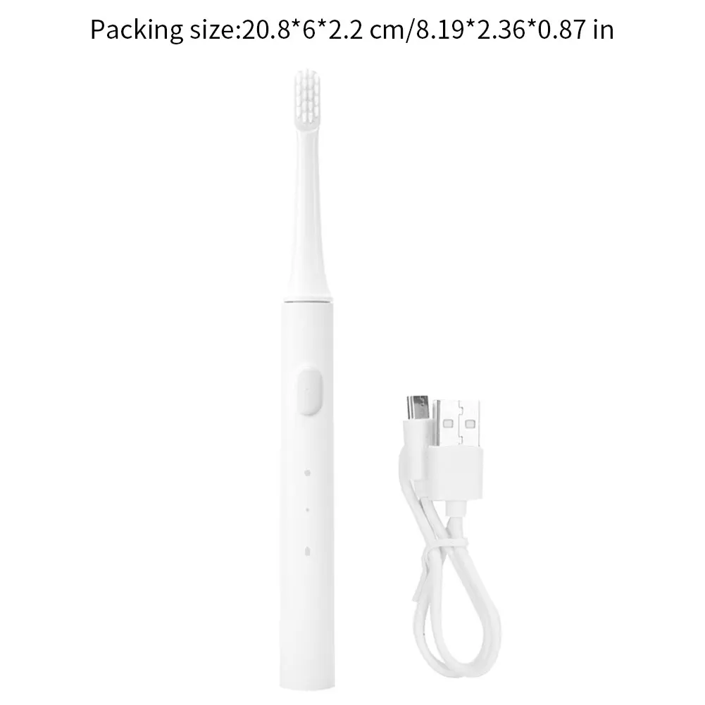 

Sonic Electric Toothbrush Battery Power Waterproof Toothbrush with 2 Modes White Electric Bristle USB Rechargeable Oral Hygiene