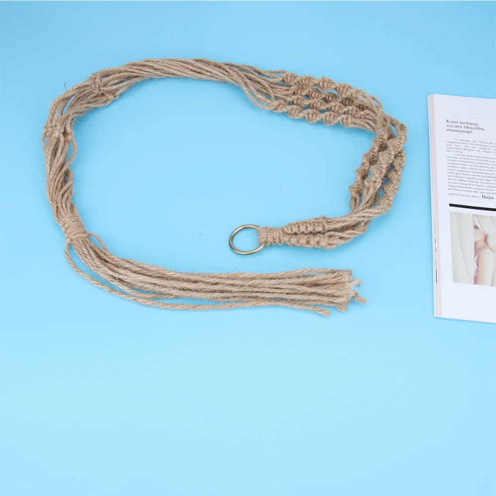 

Plant Hanger Flower Pot Plant Holder for Indoor Outdoor Ceiling Deck Balcony Decorations (Random Rope Head Color)