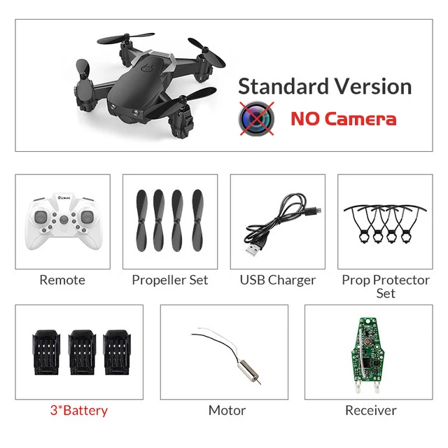 black30w3batteries Eachine E61 E61HW Мини WiFi FPV с HD камерой высота режим удержания складной Радиоуправляемый Дрон Квадрокоптер RTF - Цвет: black30w3batteries