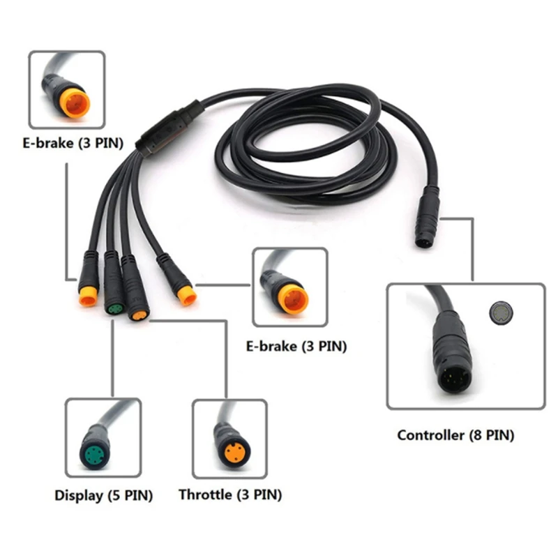 

36V/48V 500W 22A Electric Bicycle Sine Wave Controller KT LCD6 Display&Thumb Throttle and Sensor Waterproof Accessories